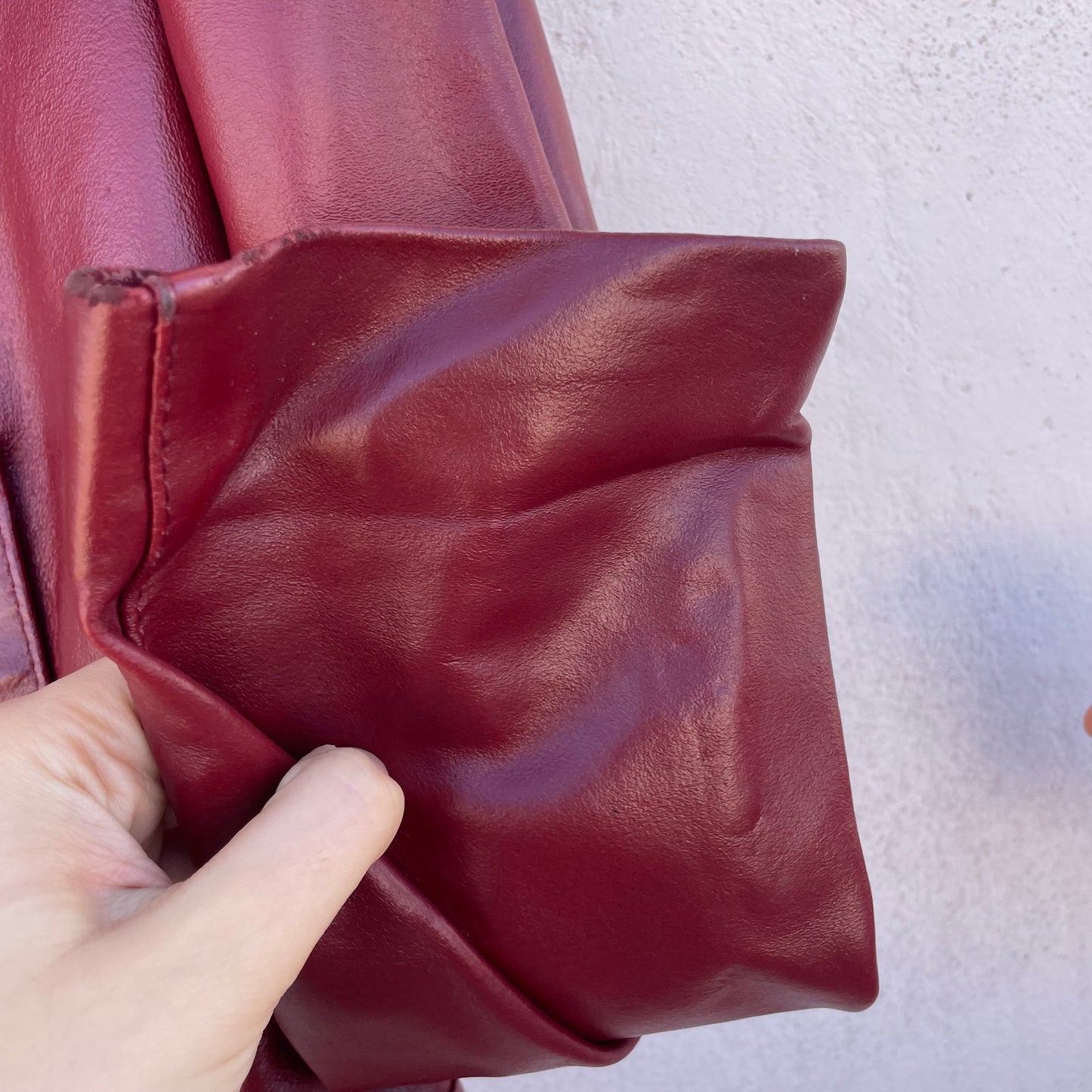 Giacca pelle bordeaux
