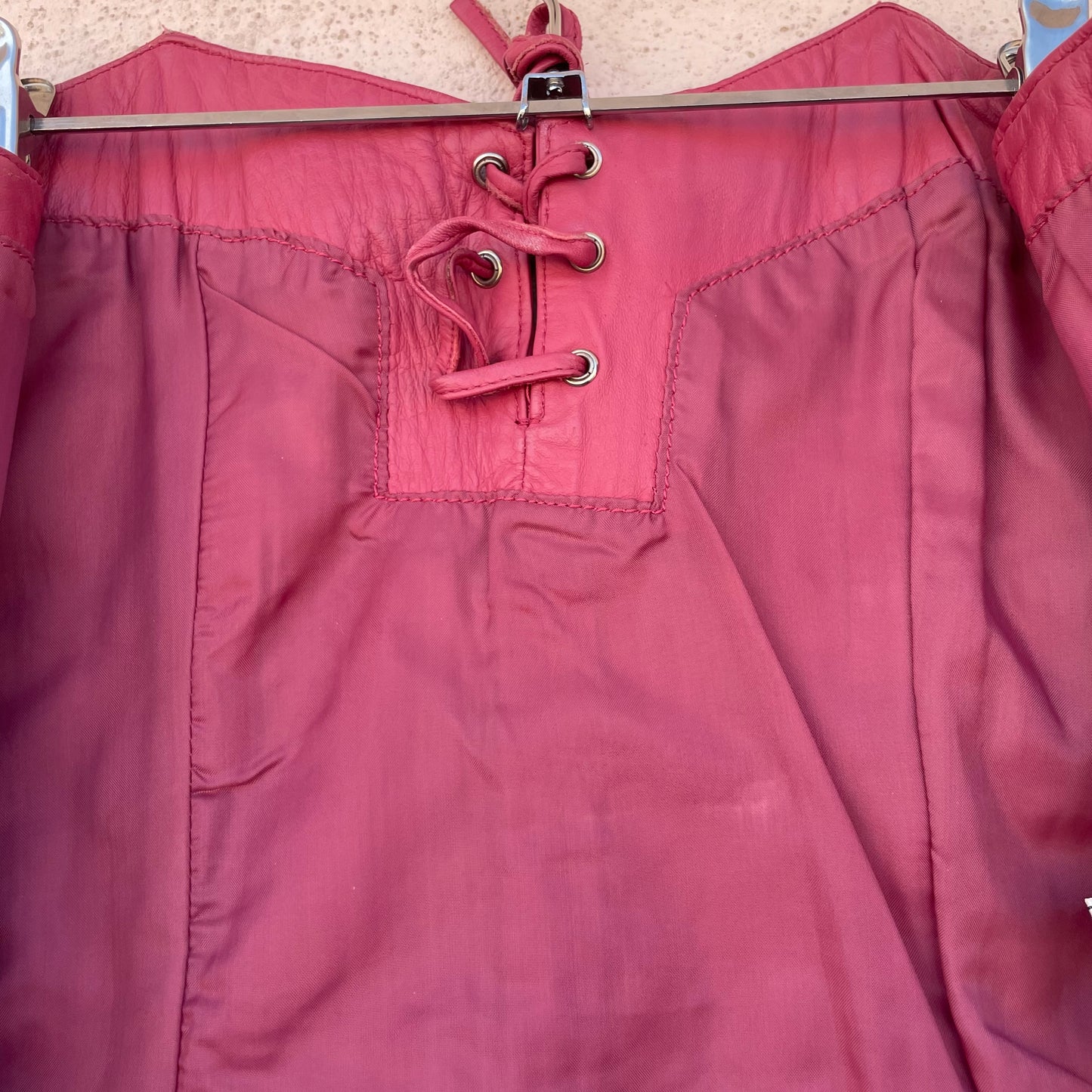 Bustier in pelle rosa antico