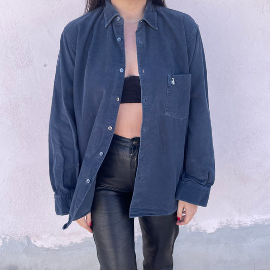 Overshirt blu Oliver Valentino