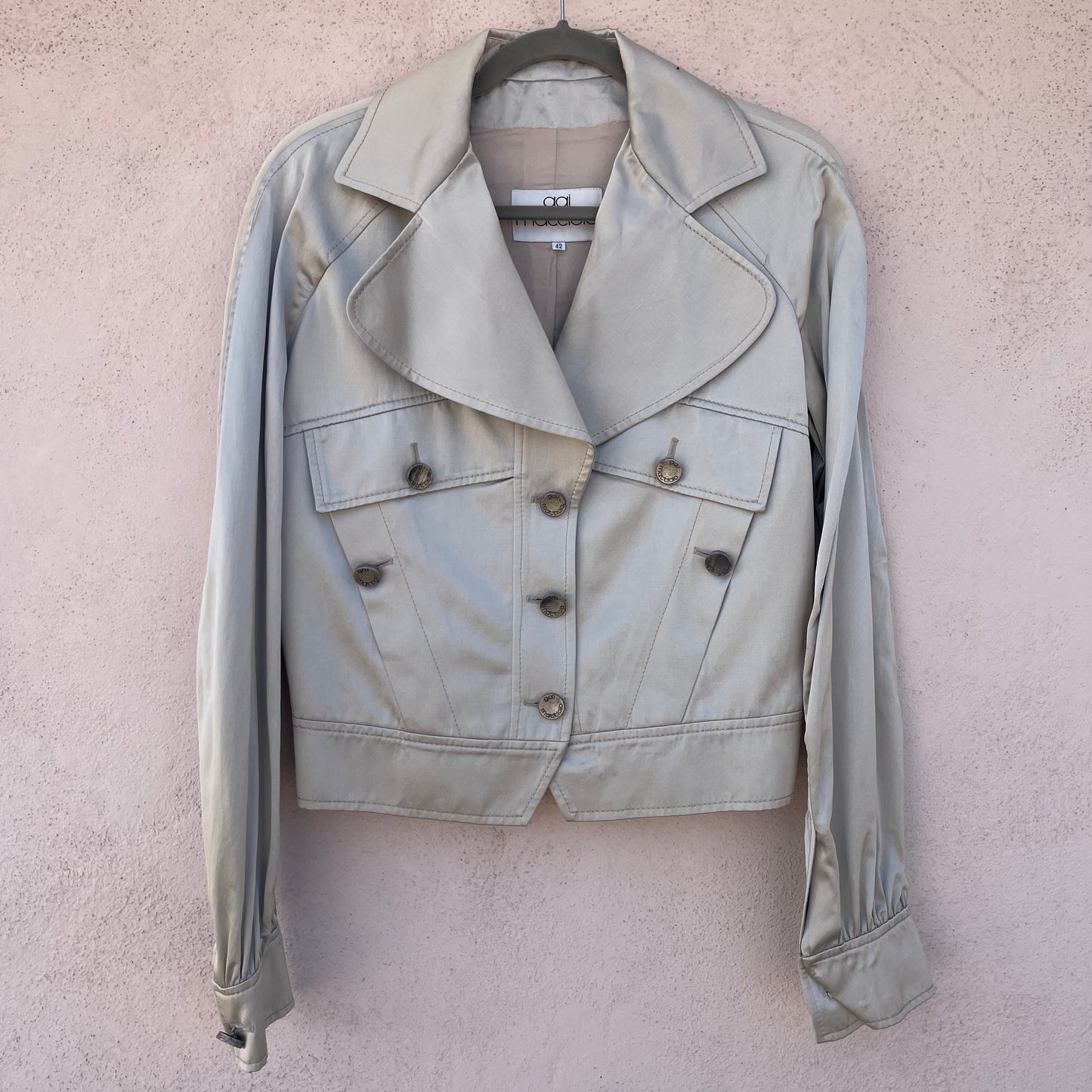 Giacca cropped argento Gai Mattiolo