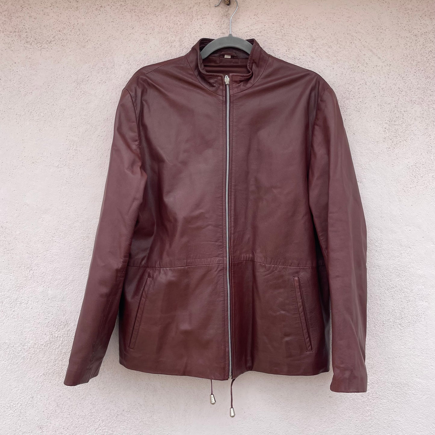 Giacca in pelle burgundy