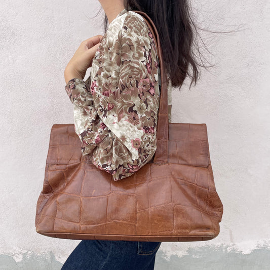 Maxi bag stampa cocco
