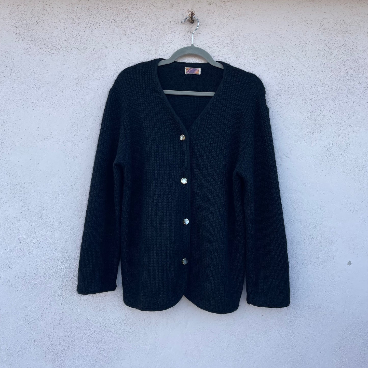 Cardigan nero mohair