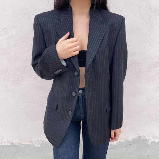 Blazer gessato lana di Tasmania