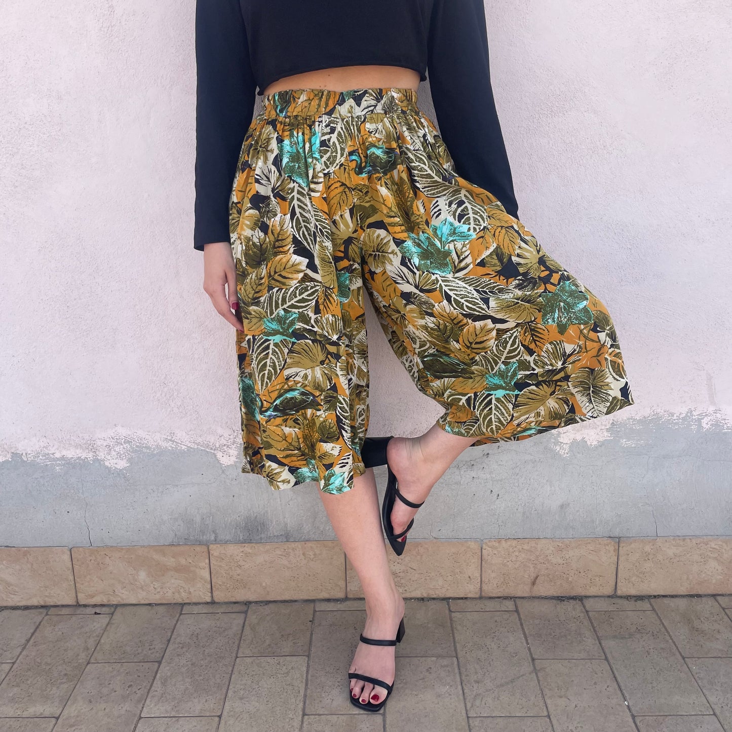 Culotte fantasia foliage