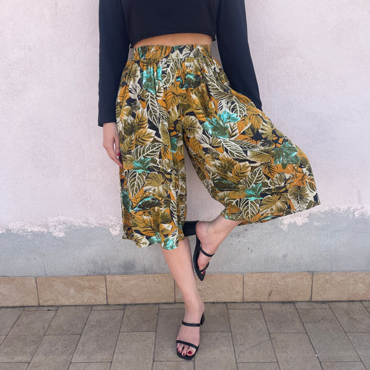 Culotte fantasia foliage