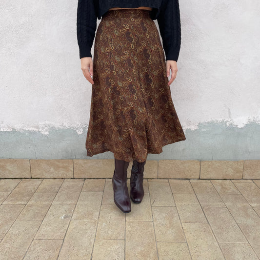 Gonna midi paisley