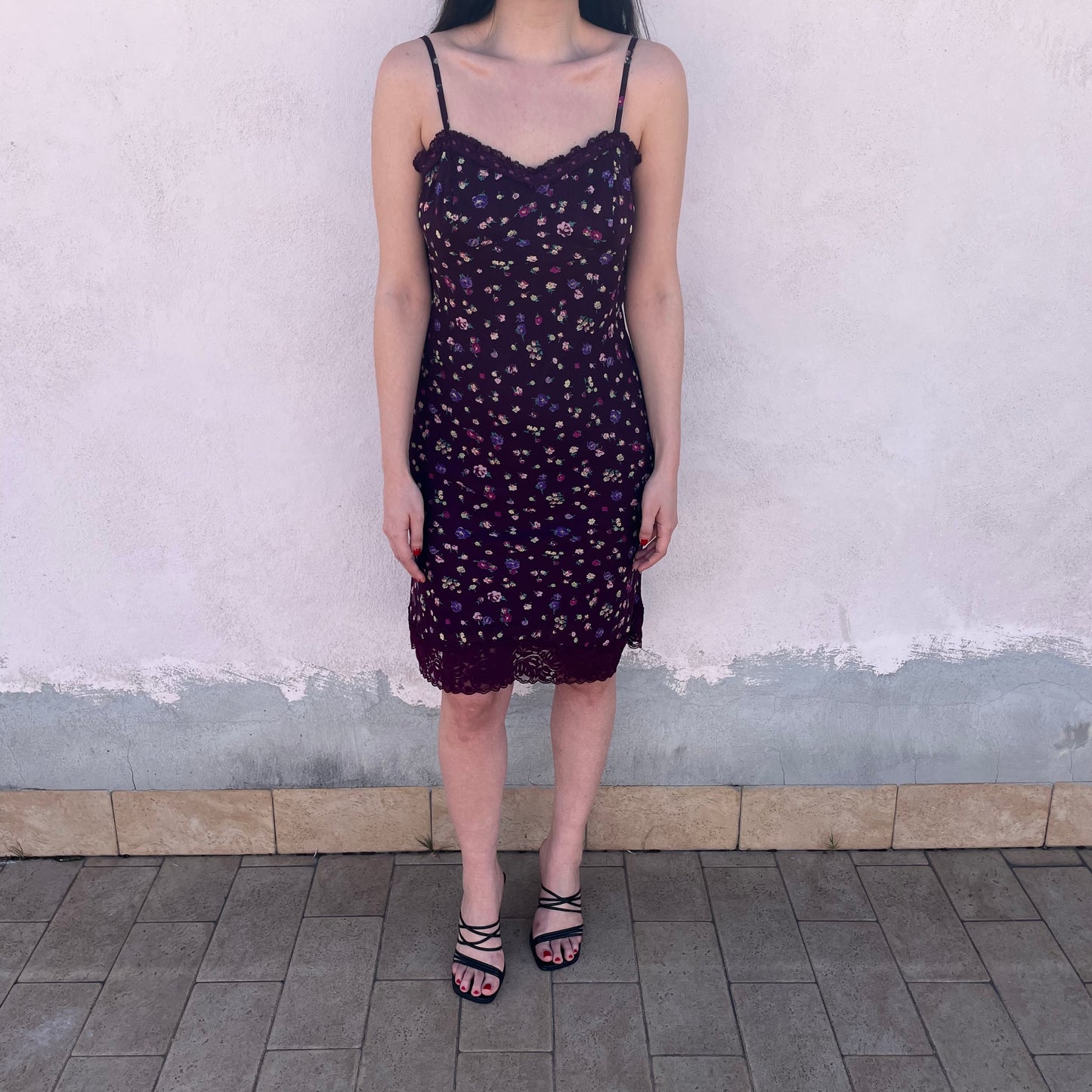 Slip dress 90s prugna