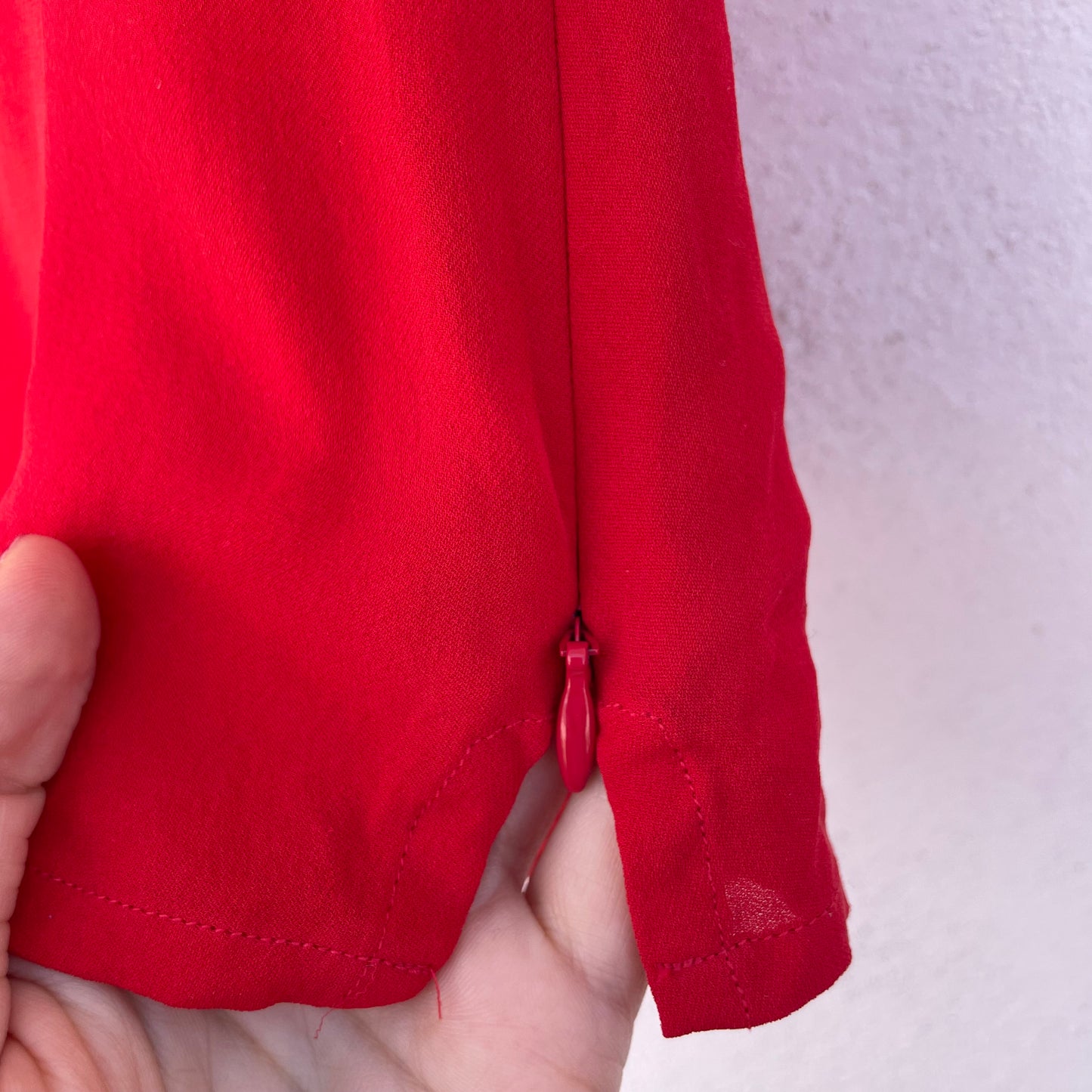 Top rosso seta