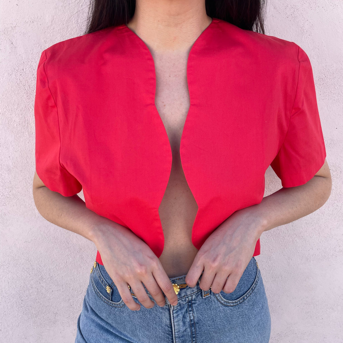 Giacchino crop corallo