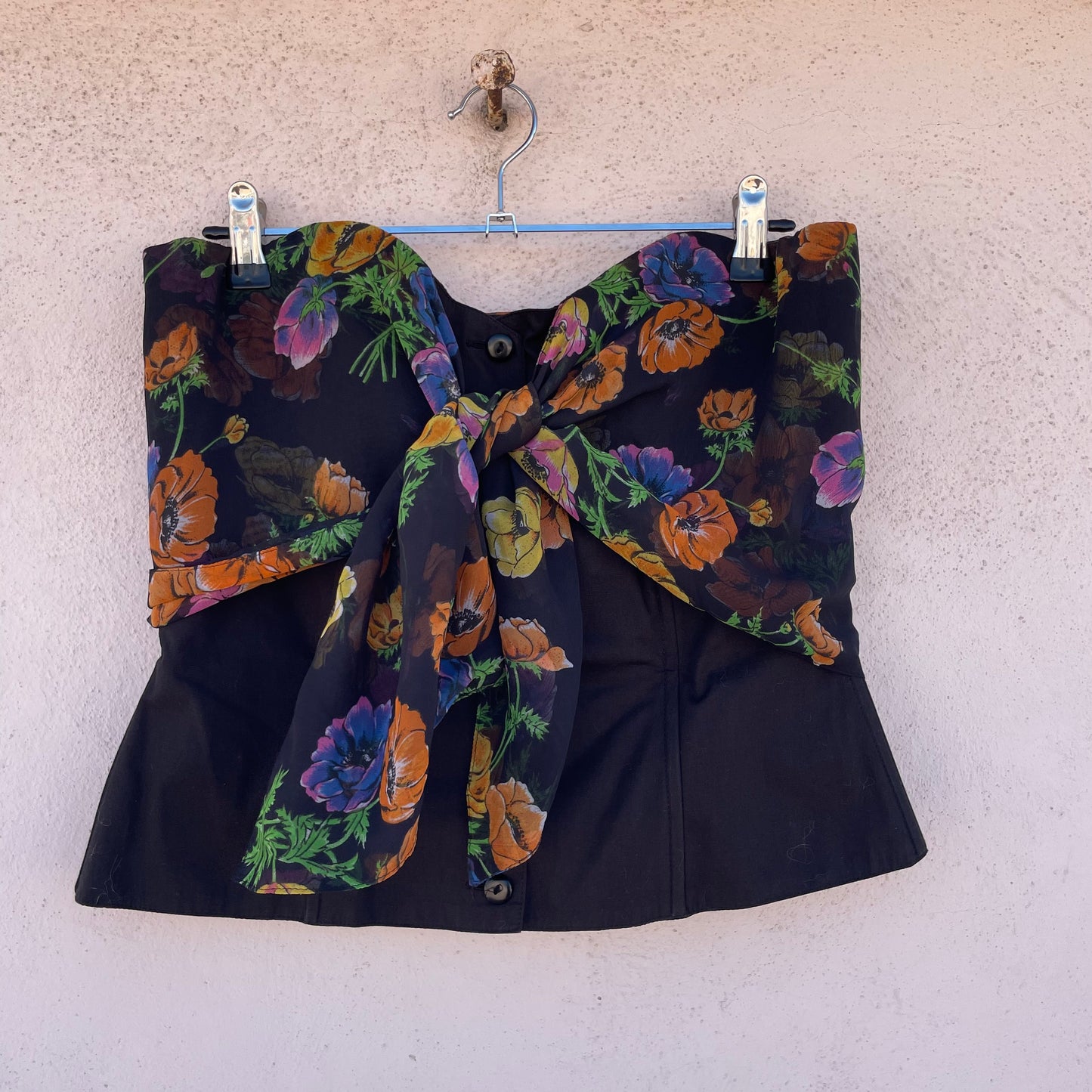 Top bustier foulard