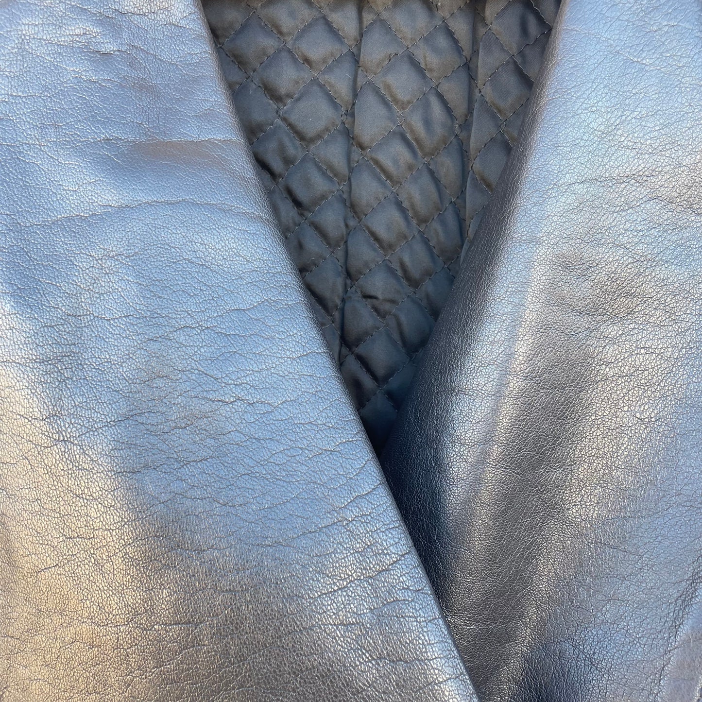 Cappotto in pelle trapuntato