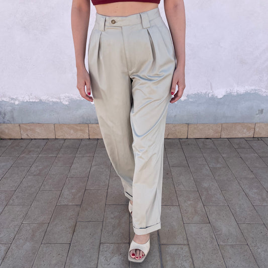 Pantaloni beige pences