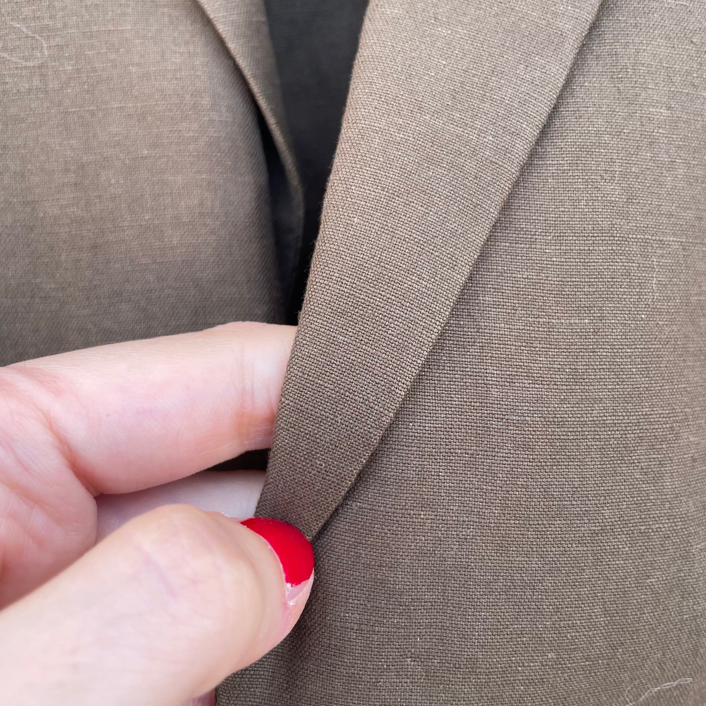 Blazer oliva lino