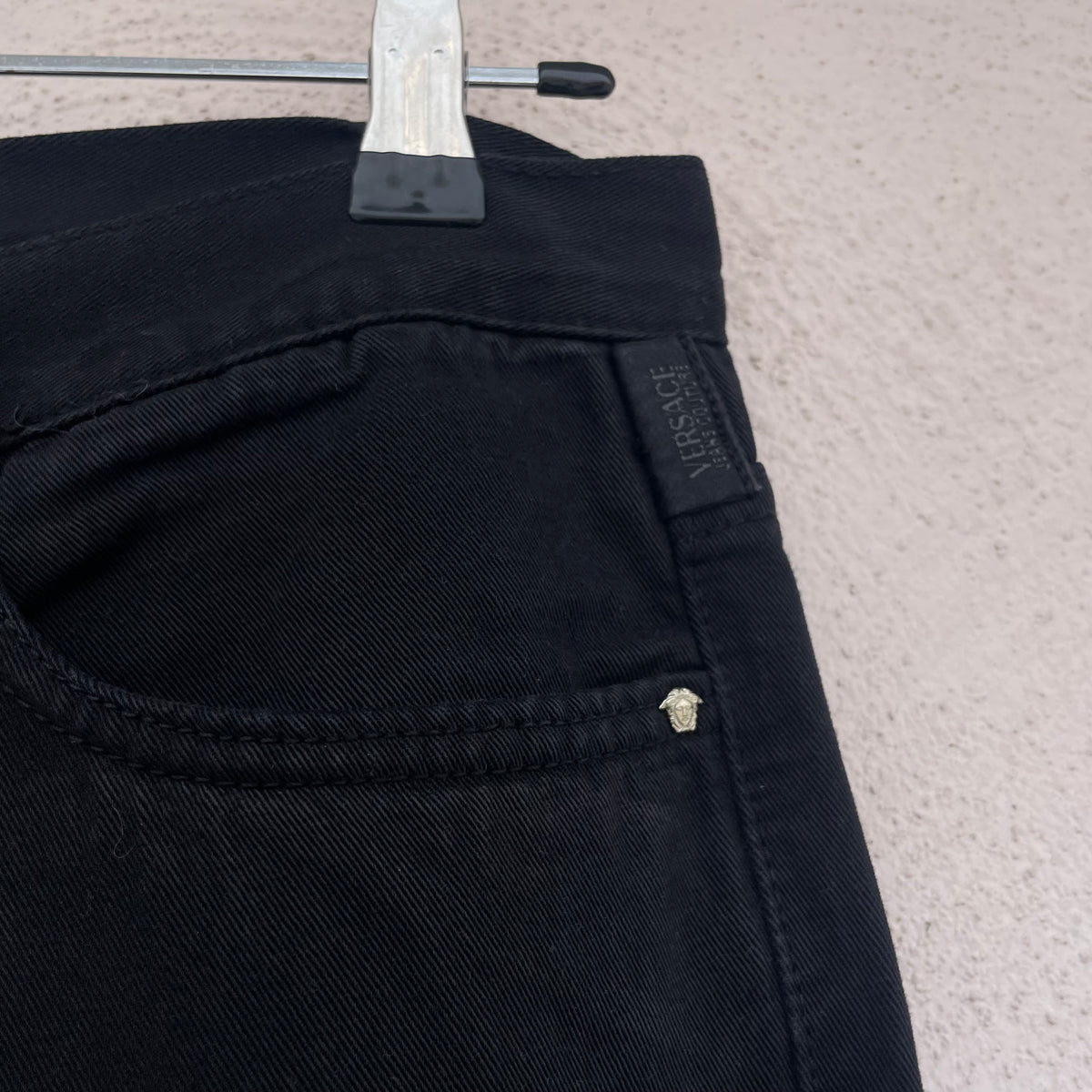 Jeans neri Versace