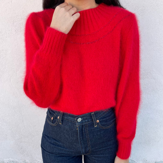 Golf angora rosso