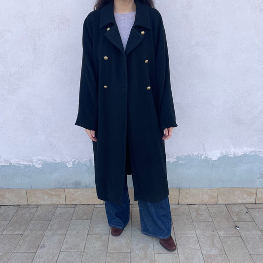 Cappotto doppiopetto nero