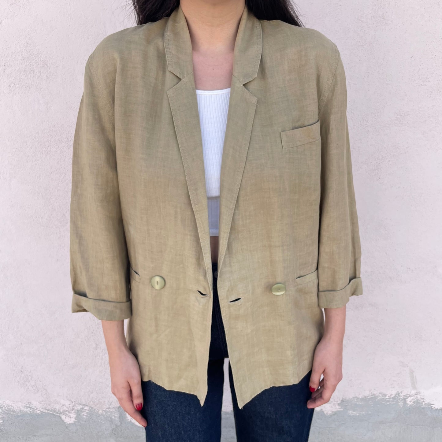 Blazer lino beige