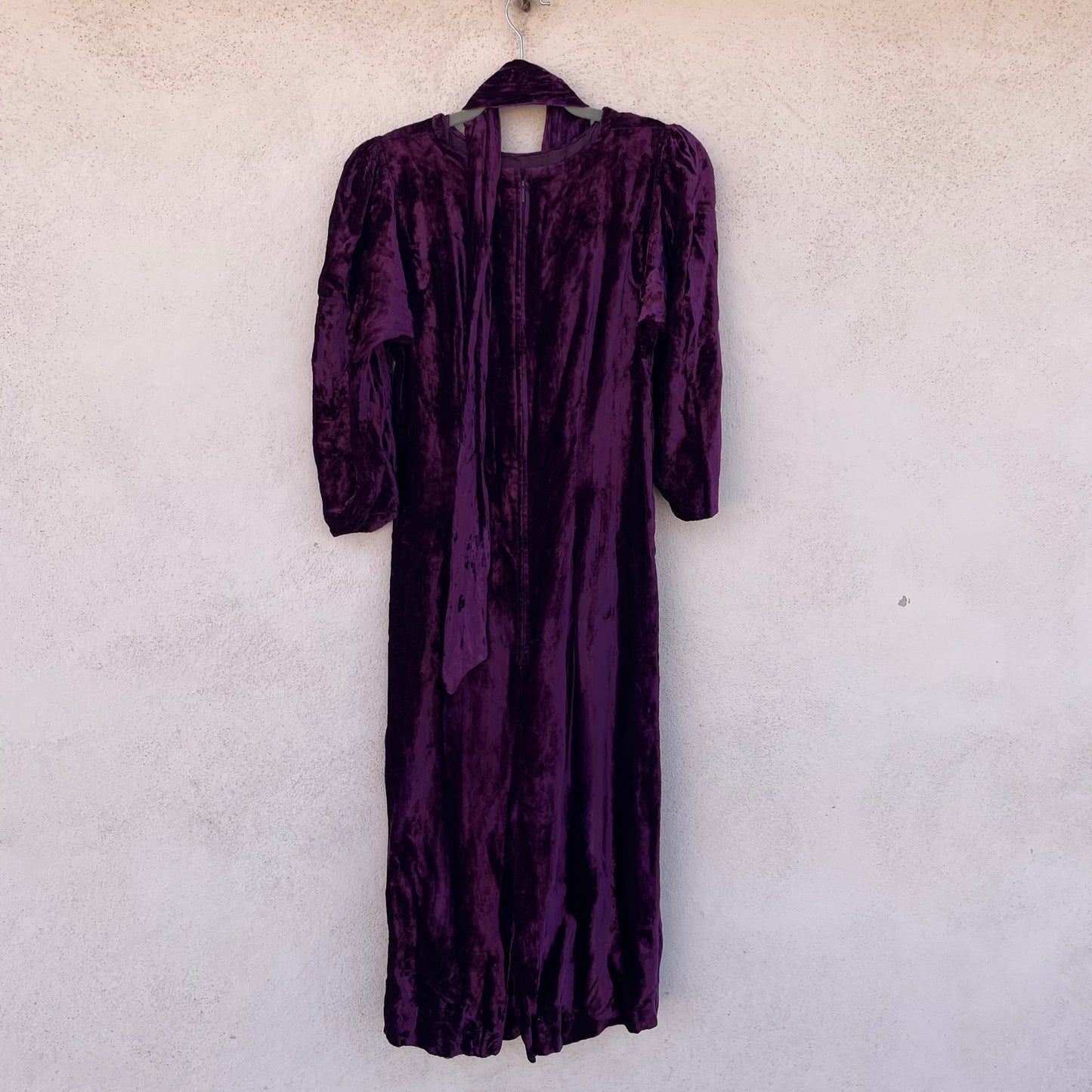 Abito velluto viola