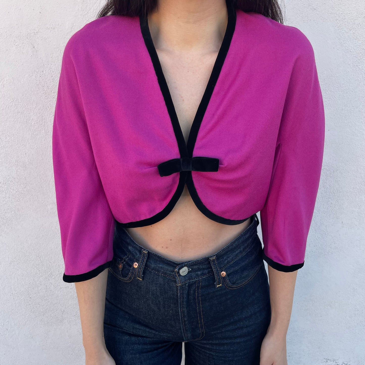 Bolero rosa fiocco