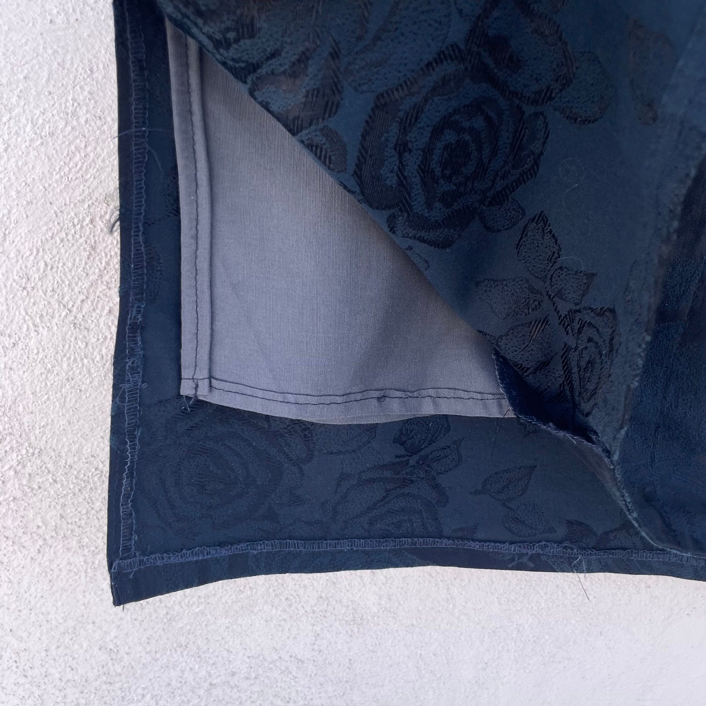 Gonna sartoriale blu fiori