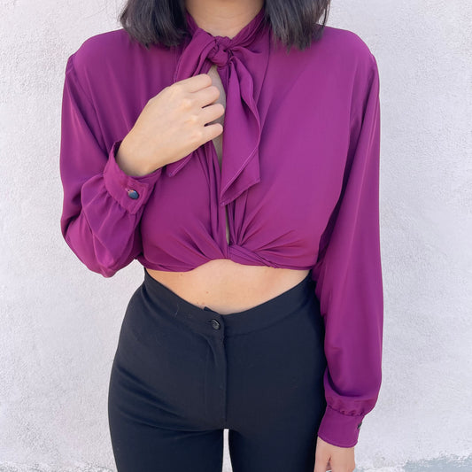 Blusa scaldacuore seta peonia