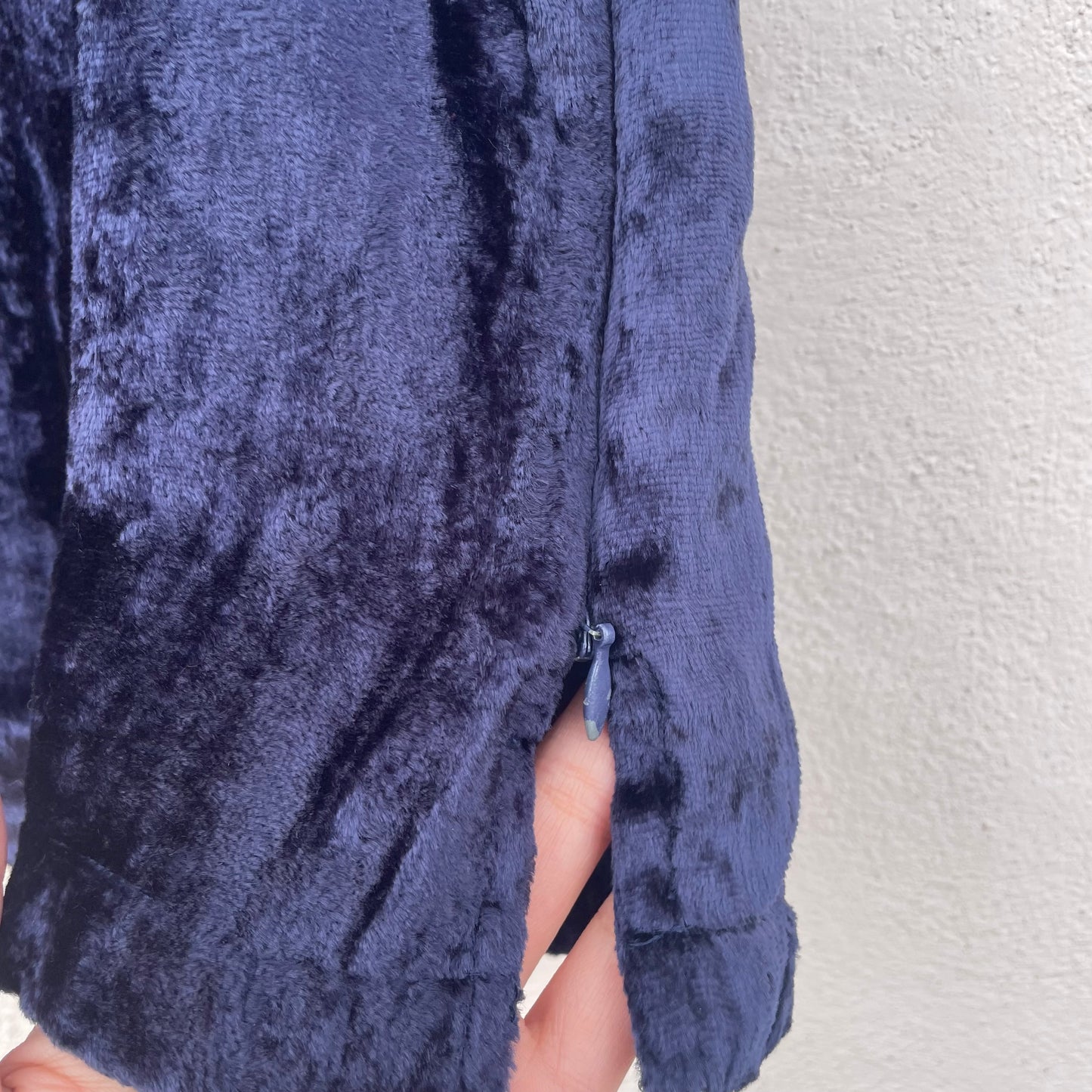 Top velluto blu