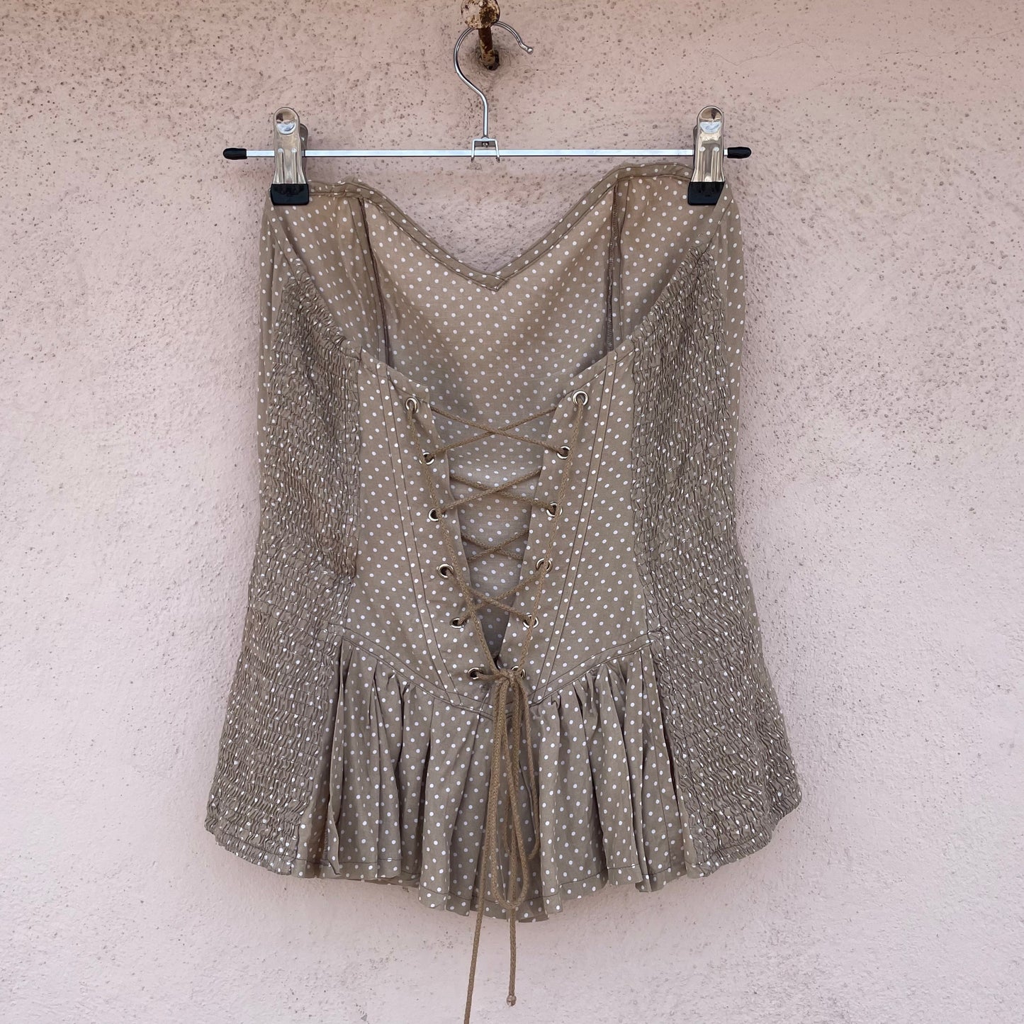 Bustier sabbia pois Malizia La Perla