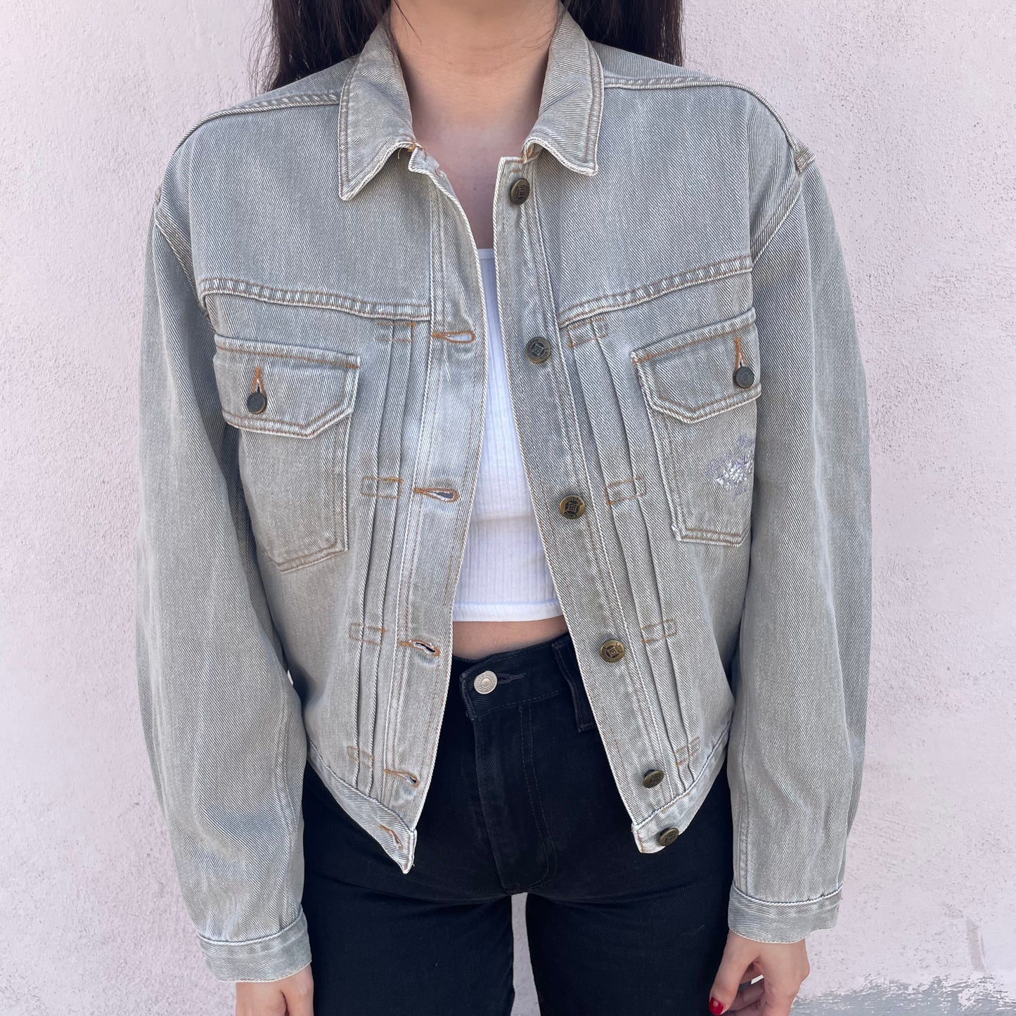Giacca jeans grigia Biagiotti