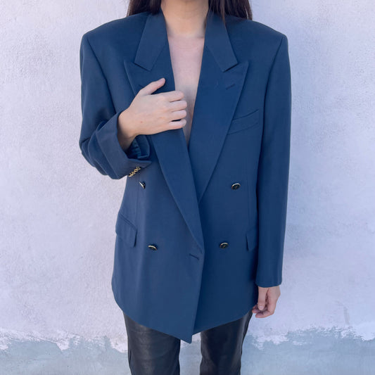 Blazer petrolio Yves Saint Laurent