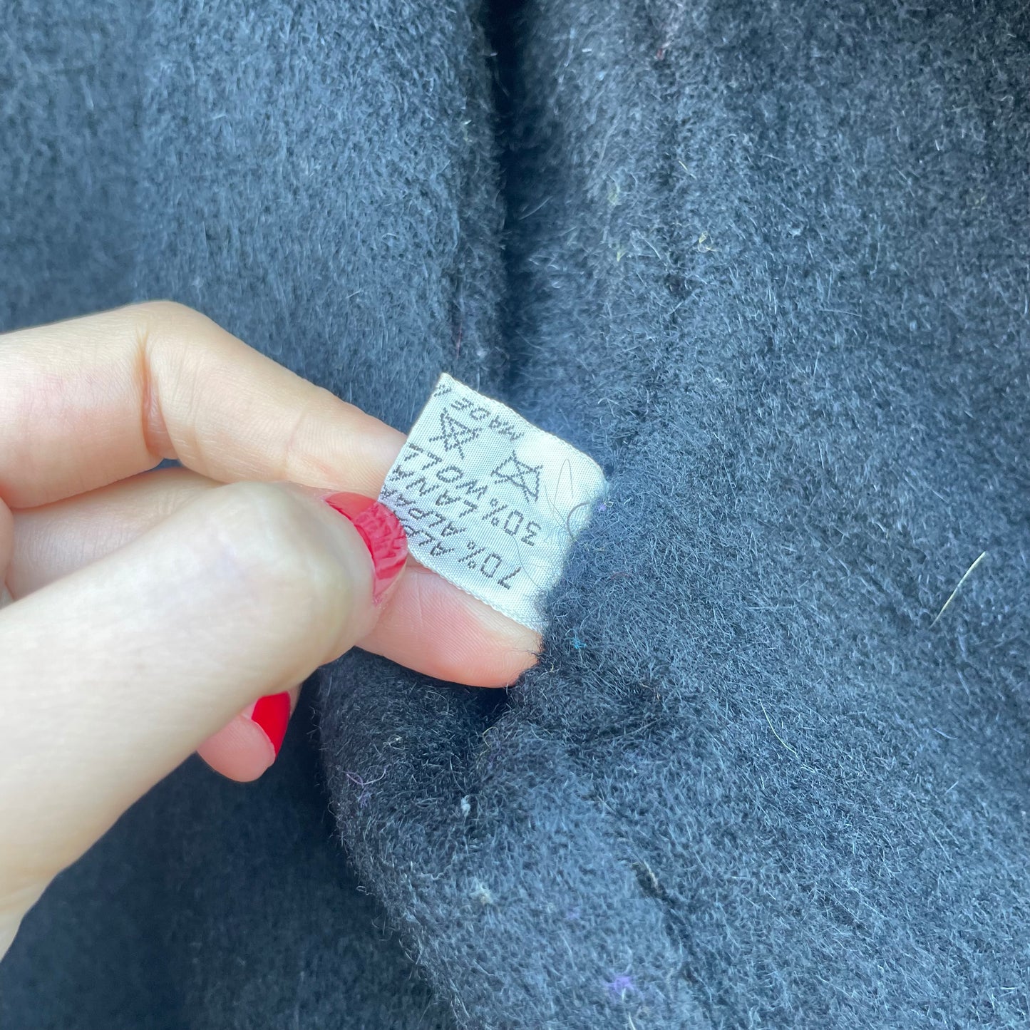 Cappotto alpaca nero