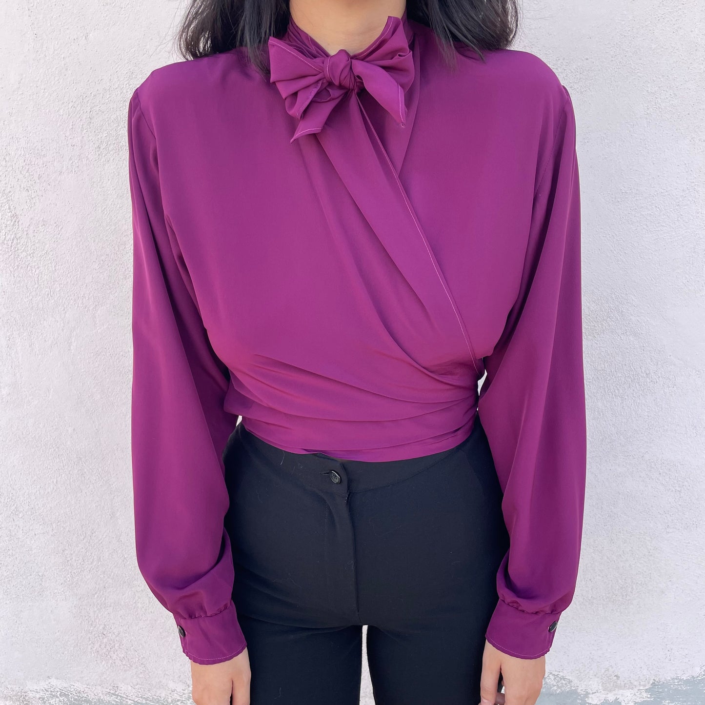 Blusa scaldacuore seta peonia