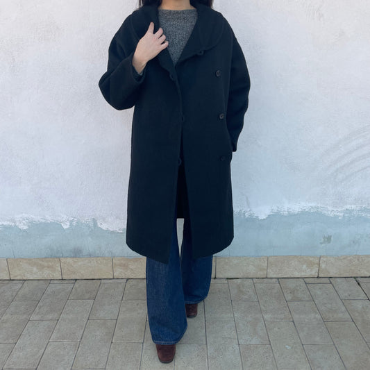 Cappotto alpaca nero