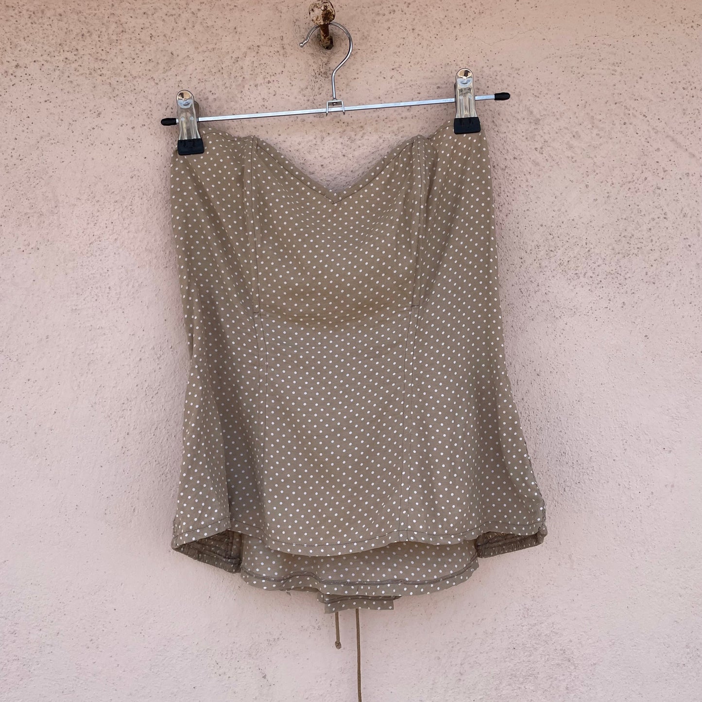 Bustier sabbia pois Malizia La Perla