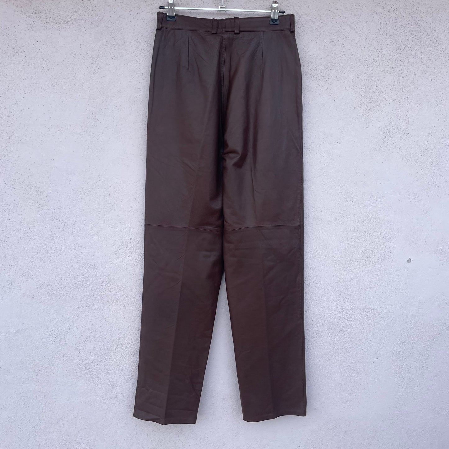 Pantaloni pelle marrone