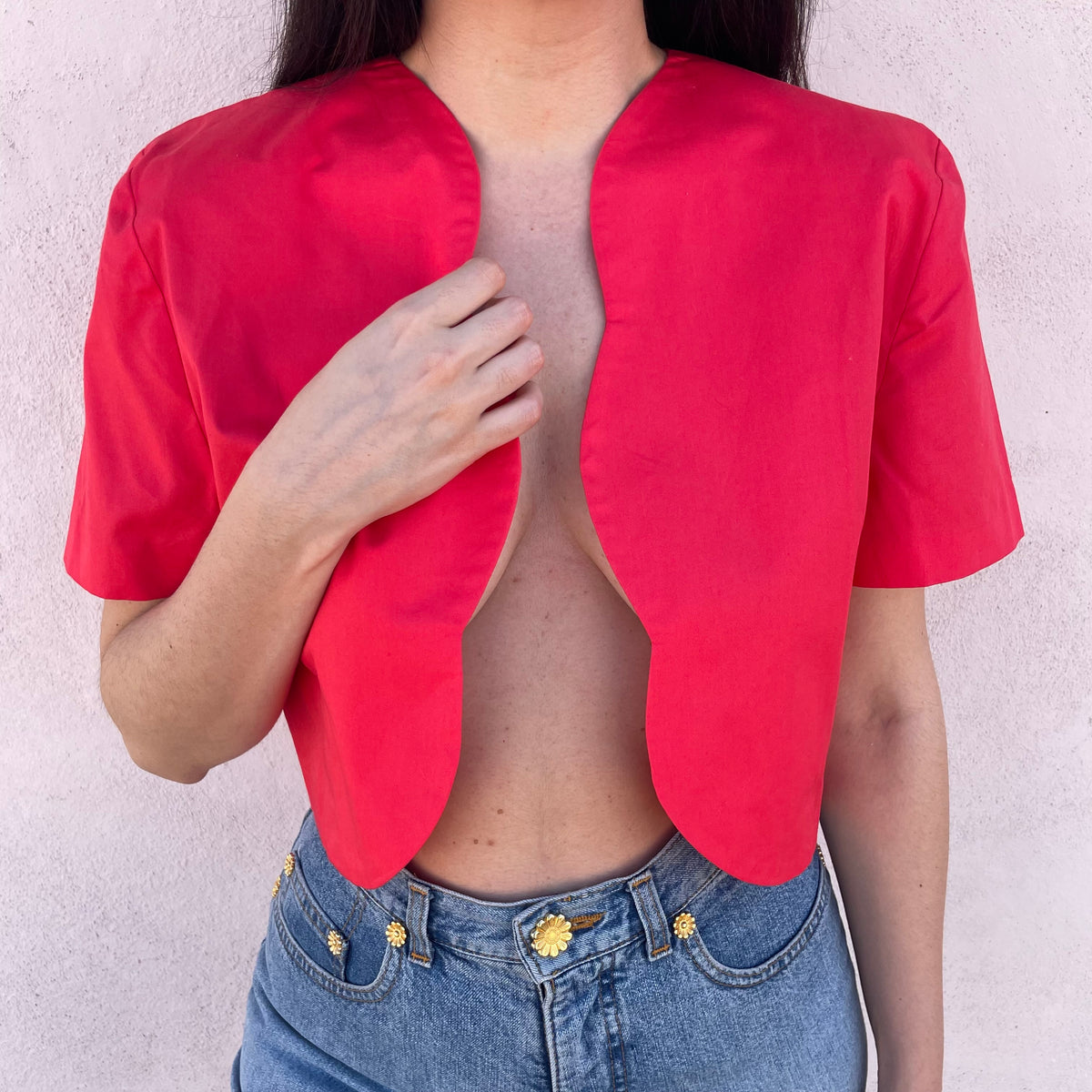 Giacchino crop corallo