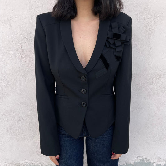 Blazer coccarda Moschino