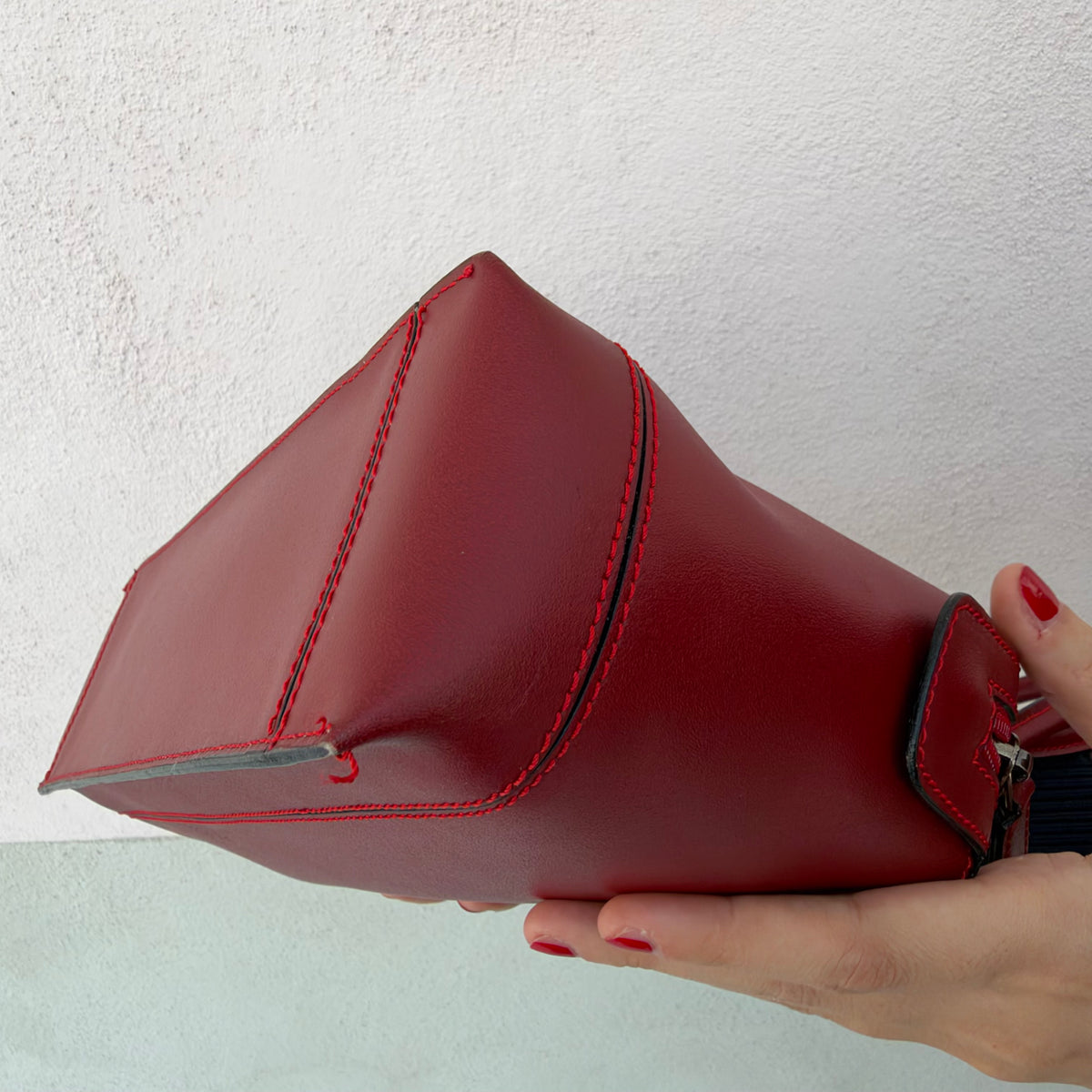 Bowling bag rosso scuro