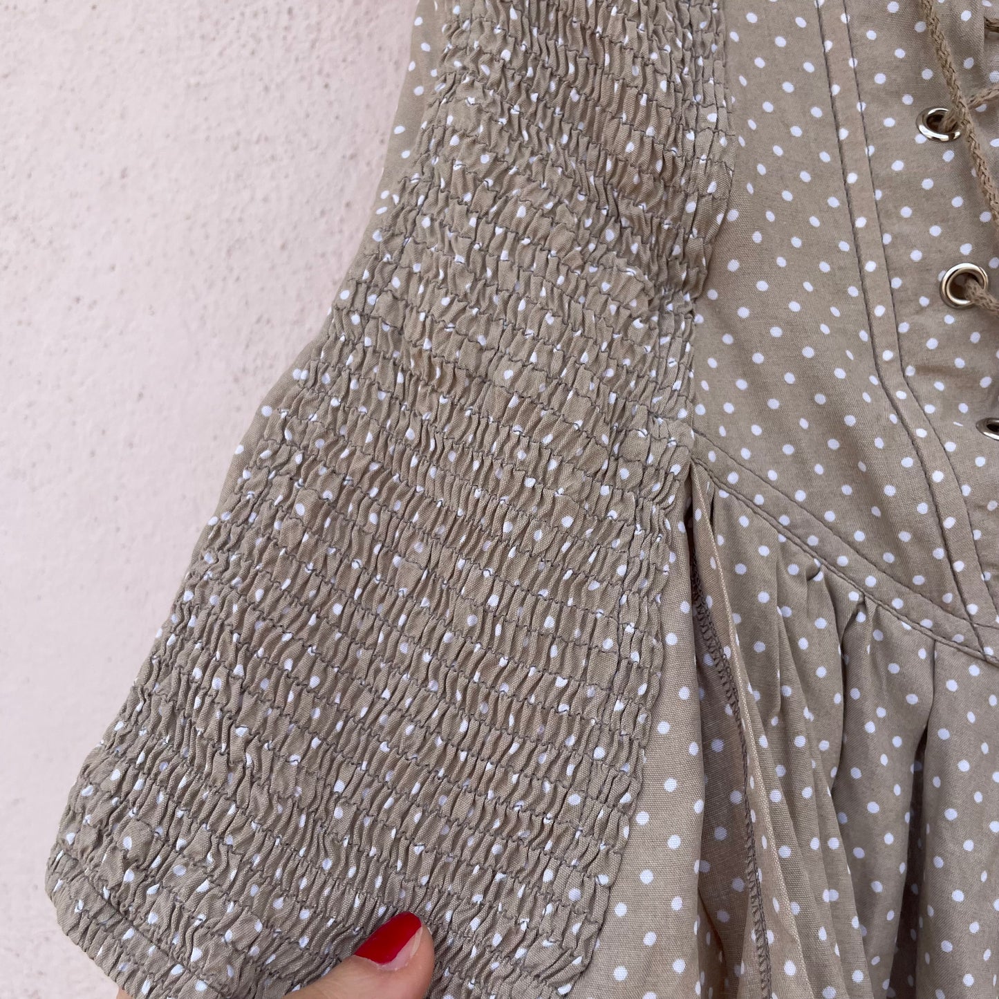 Bustier sabbia pois Malizia La Perla