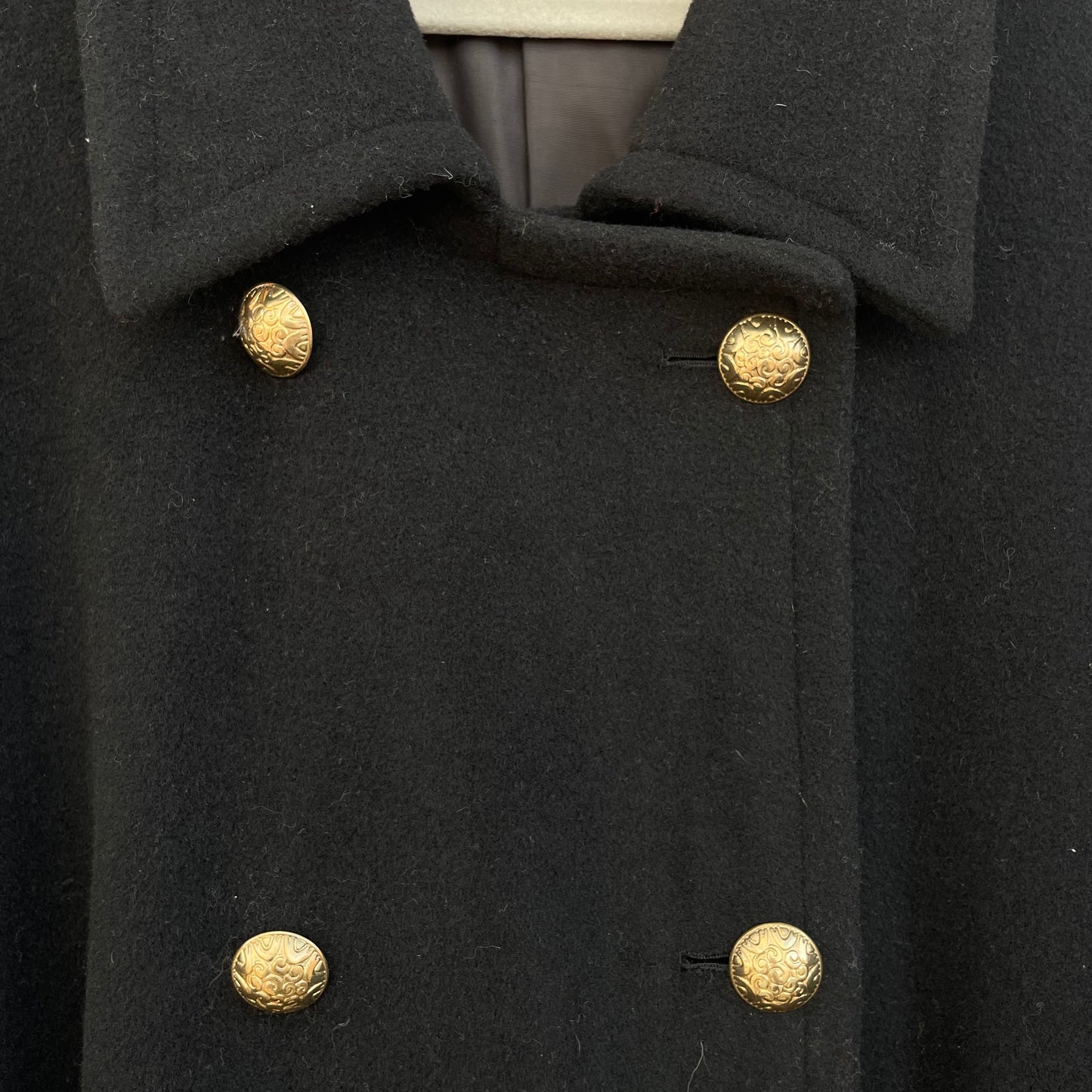 Cappotto doppiopetto nero