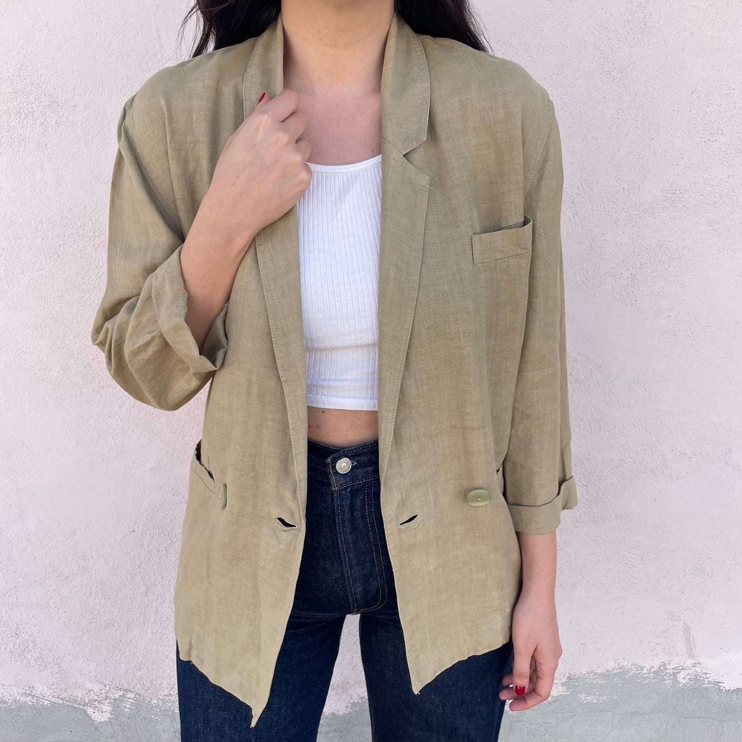 Blazer lino beige