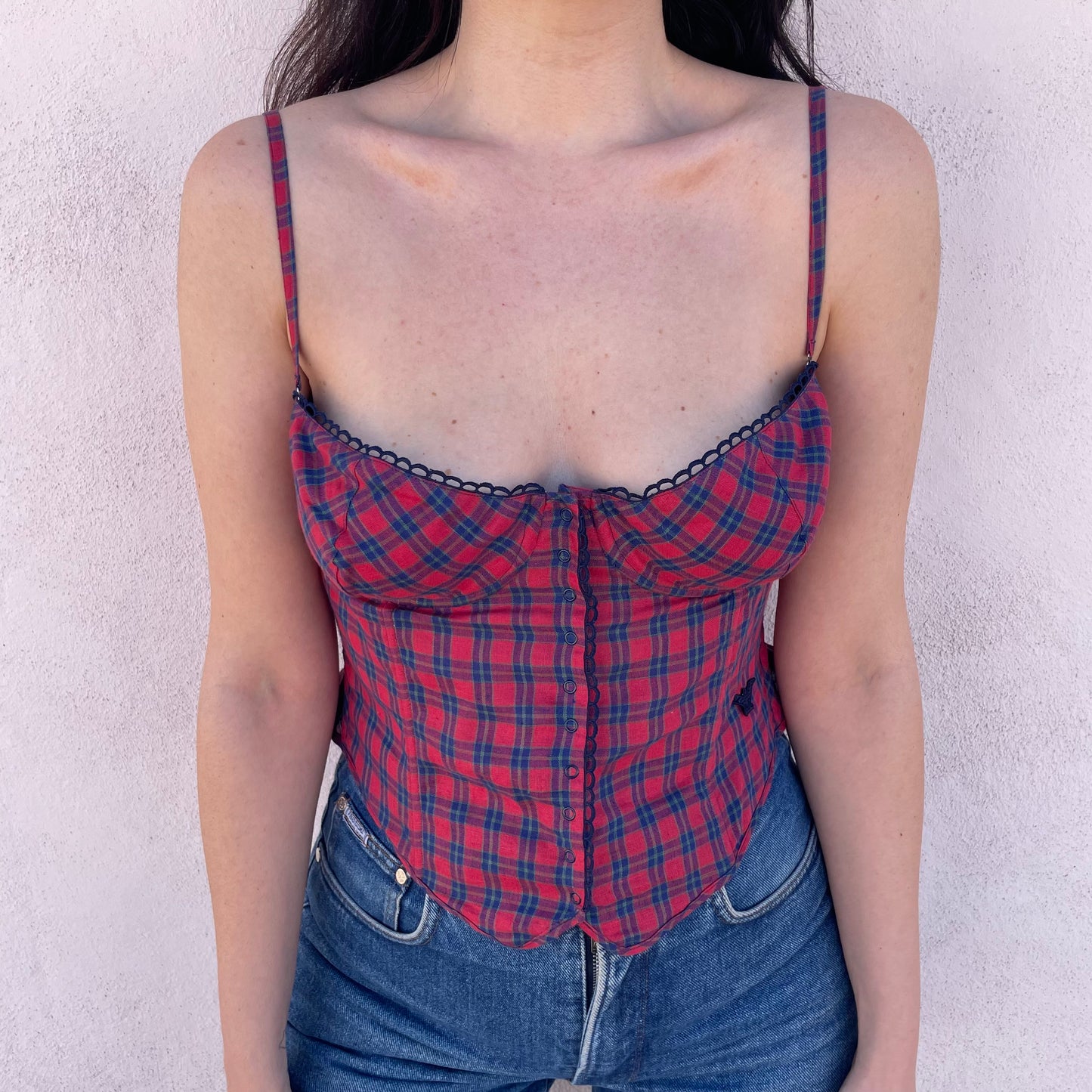 Top bustier Armani rosso