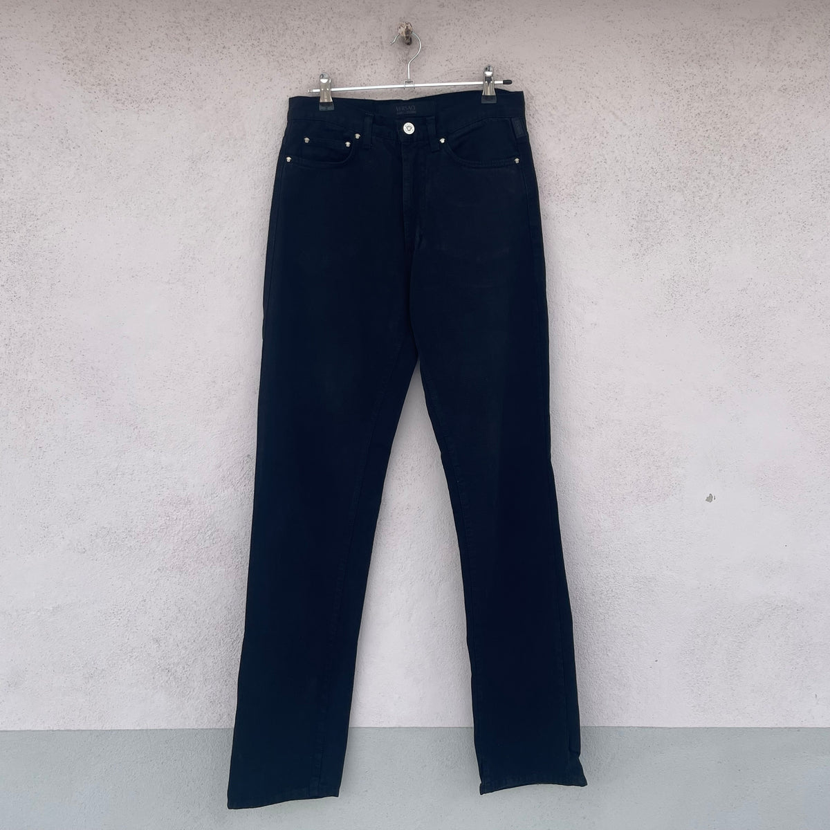 Jeans neri Versace