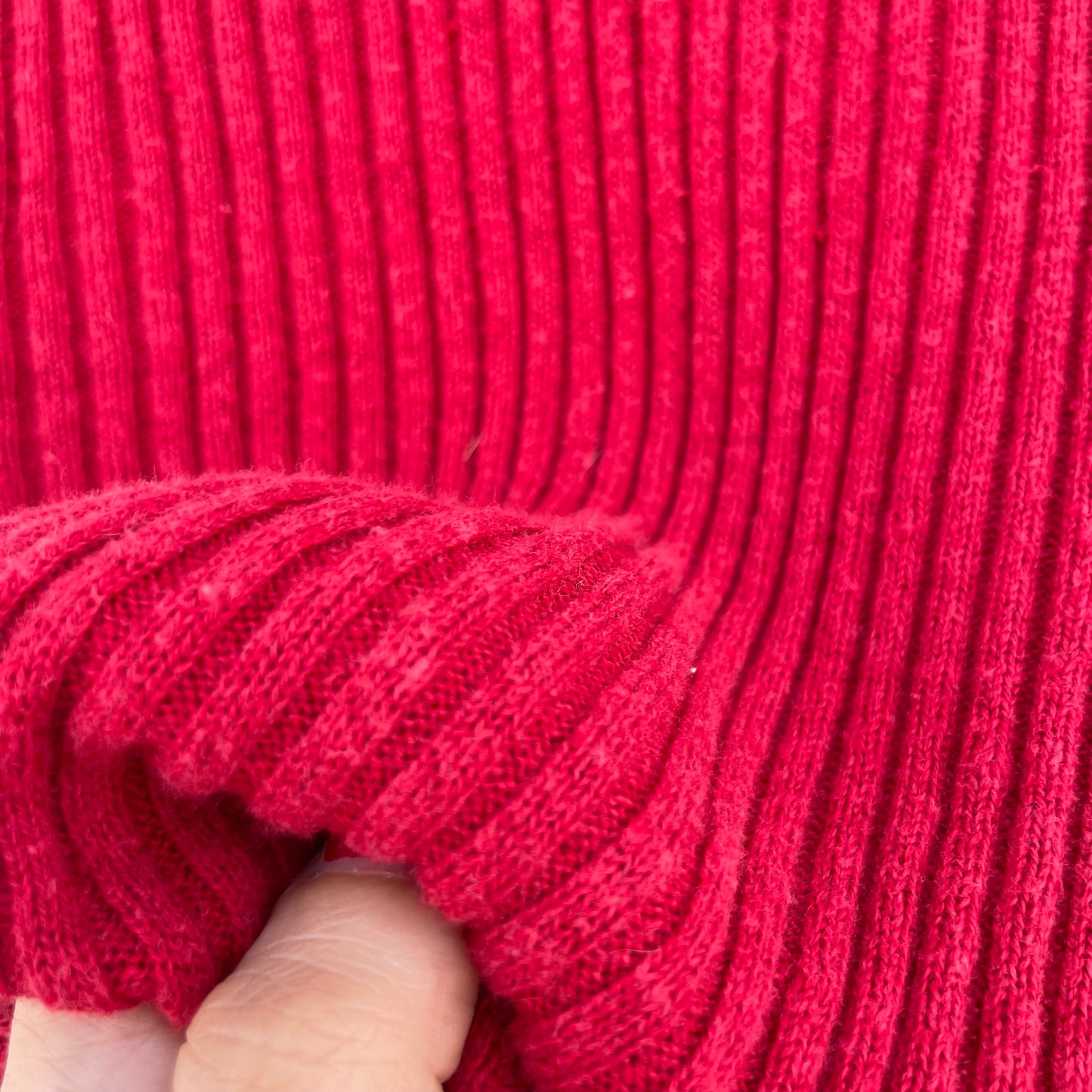 Top rosso lino cotone