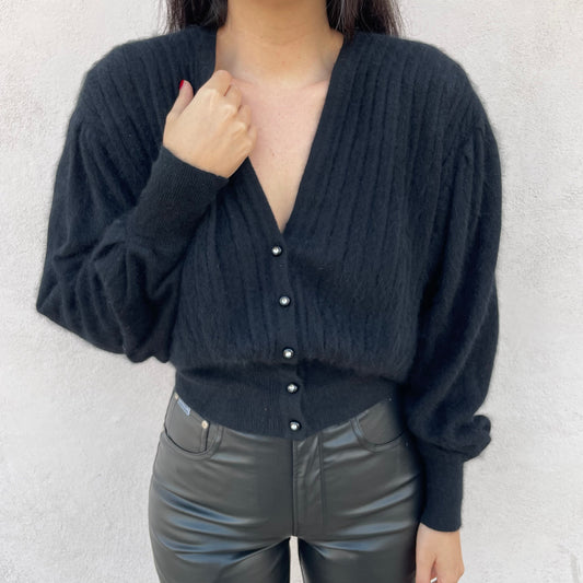 Cardigan angora lana