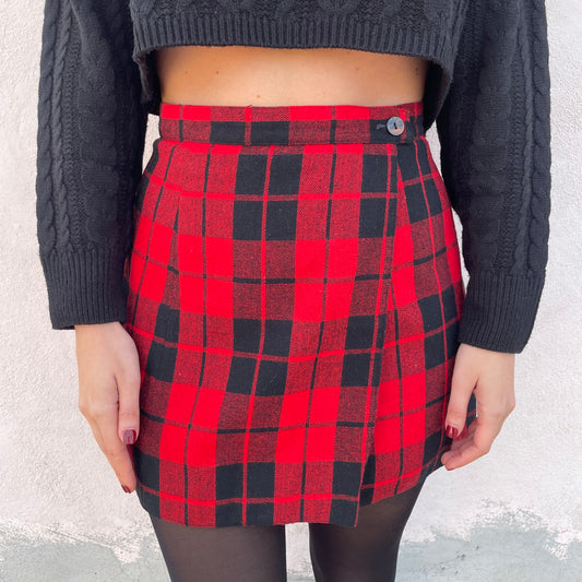 Mini tartan rossa e nera