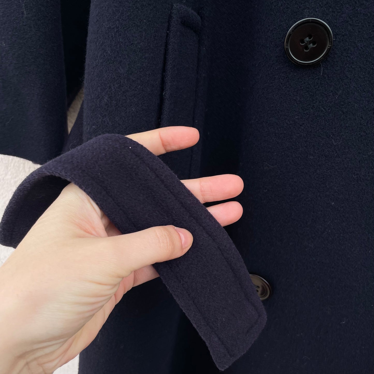 Cappotto doppiopetto blu