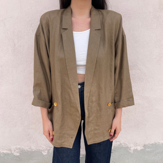 Blazer lino doppiopetto Marella