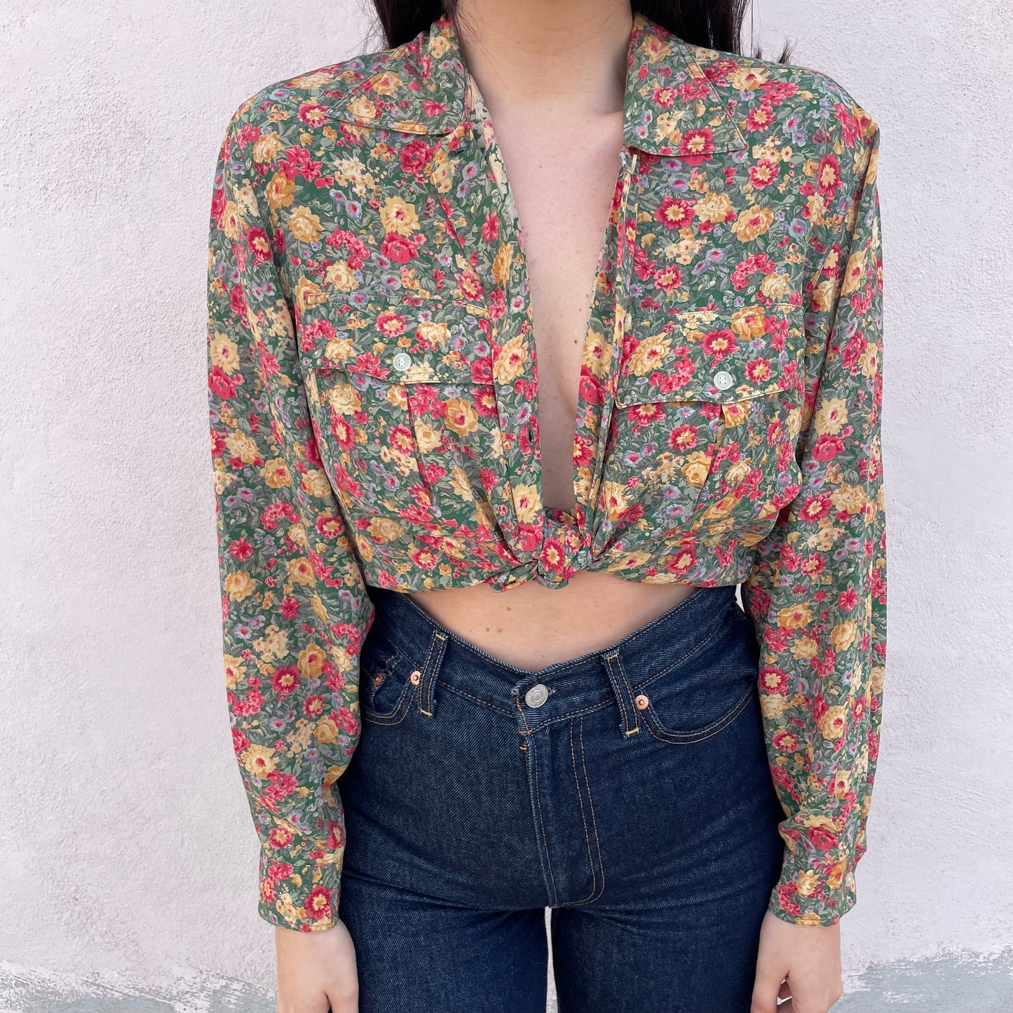 Camicia seta fiori