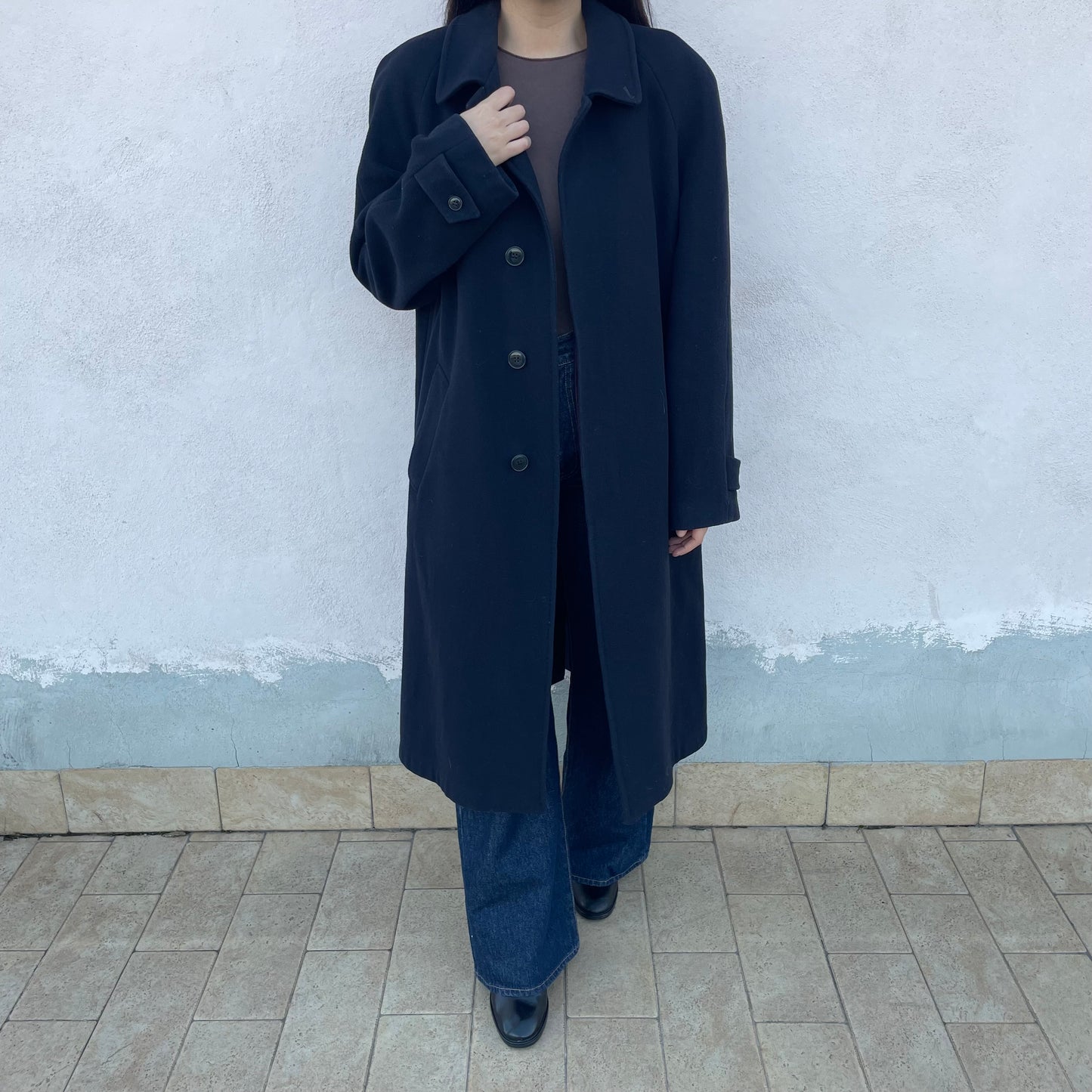 Cappotto lungo blu